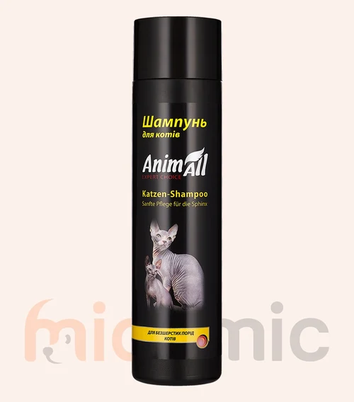 Șampon AnimAll pentru pisici fără blană, 250 ml
