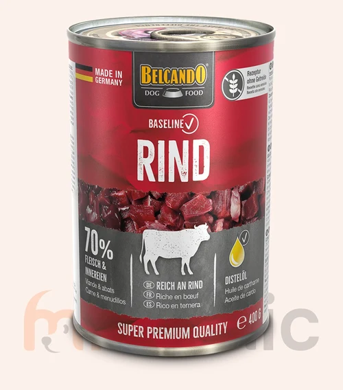 Conservă pentru câini Belcando Baseline, vită, 400 g