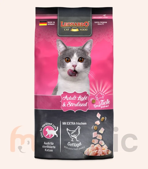 Сухой корм для кошек Leonardo Adult Light & Sterilised, 1,8 кг