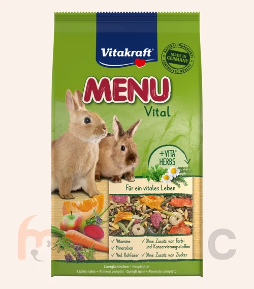 Hrană pentru iepuri Vitakraft Menu Vital, 1 kg