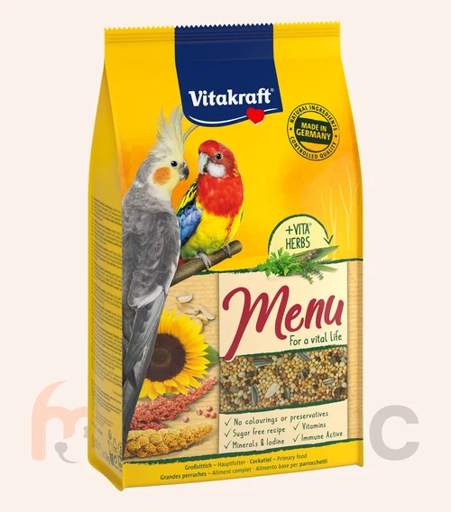 Hrană pentru papagali medii și mari Vitakraft Menu, 1 kg