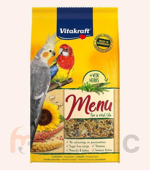 Hrană pentru papagali medii și mari Vitakraft Menu, 1 kg