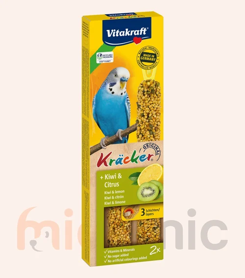 Recompensă pentru peruși Vitakraft Kräcker Kiwi & Citrus, 2 buc