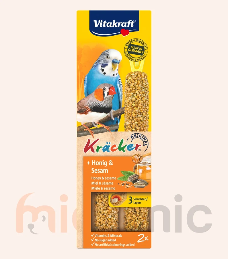 Recompensă pentru peruși Vitakraft Kräcker Honey & Sesame, 2 buc 2