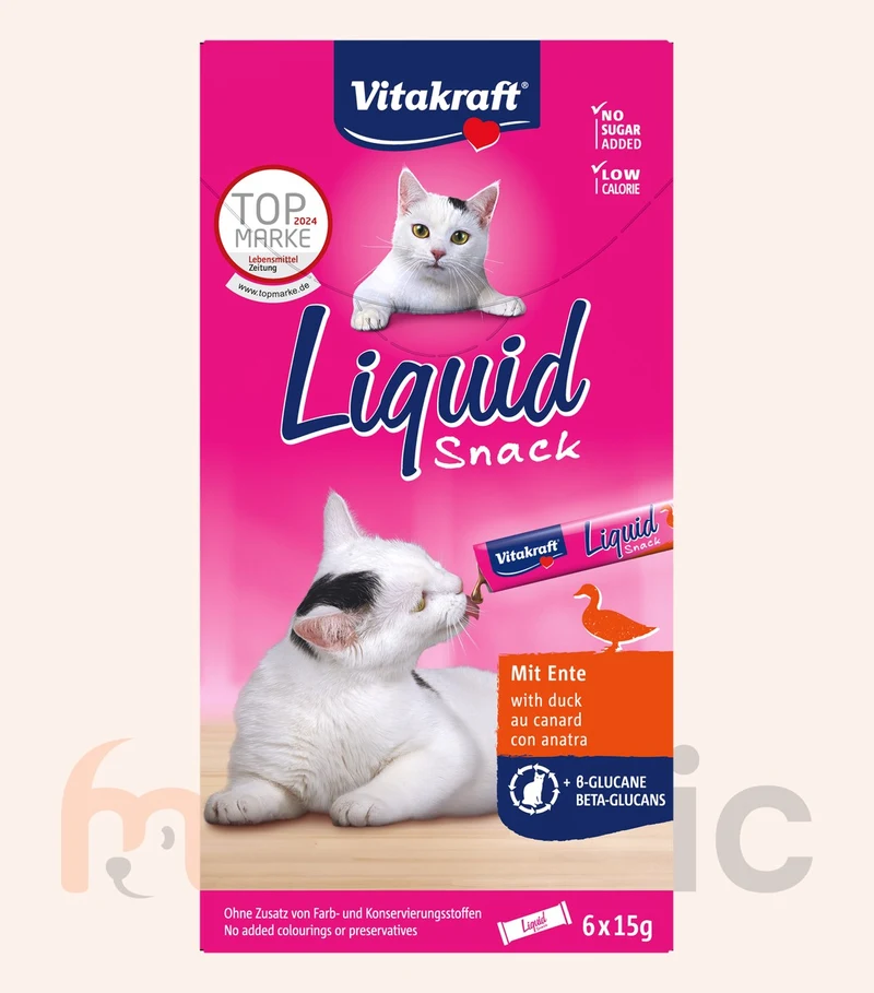 Лакомство для кошек Vitakraft Liquid Snack с уткой, 6 шт (90 г) 2