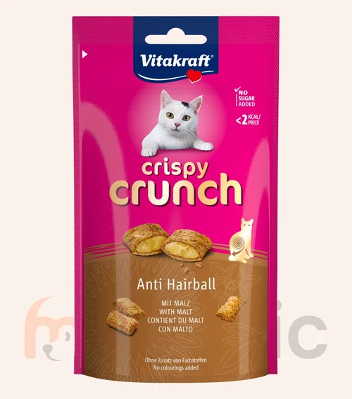 Recompensă pentru pisici Vitakraft Crispy Crunch cu malț (60 g)