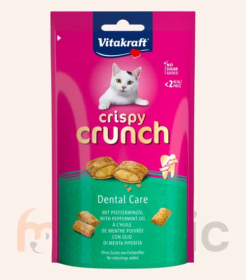Recompensă pentru pisici Vitakraft Crispy Crunch Dental (60 g)