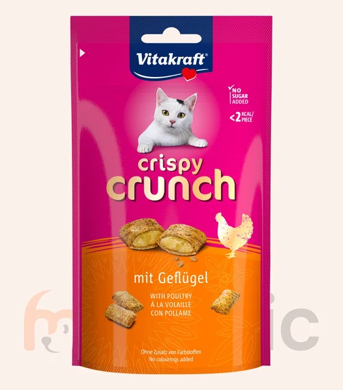 Recompensă pentru pisici Vitakraft Crispy Crunch cu pasăre (60 g)